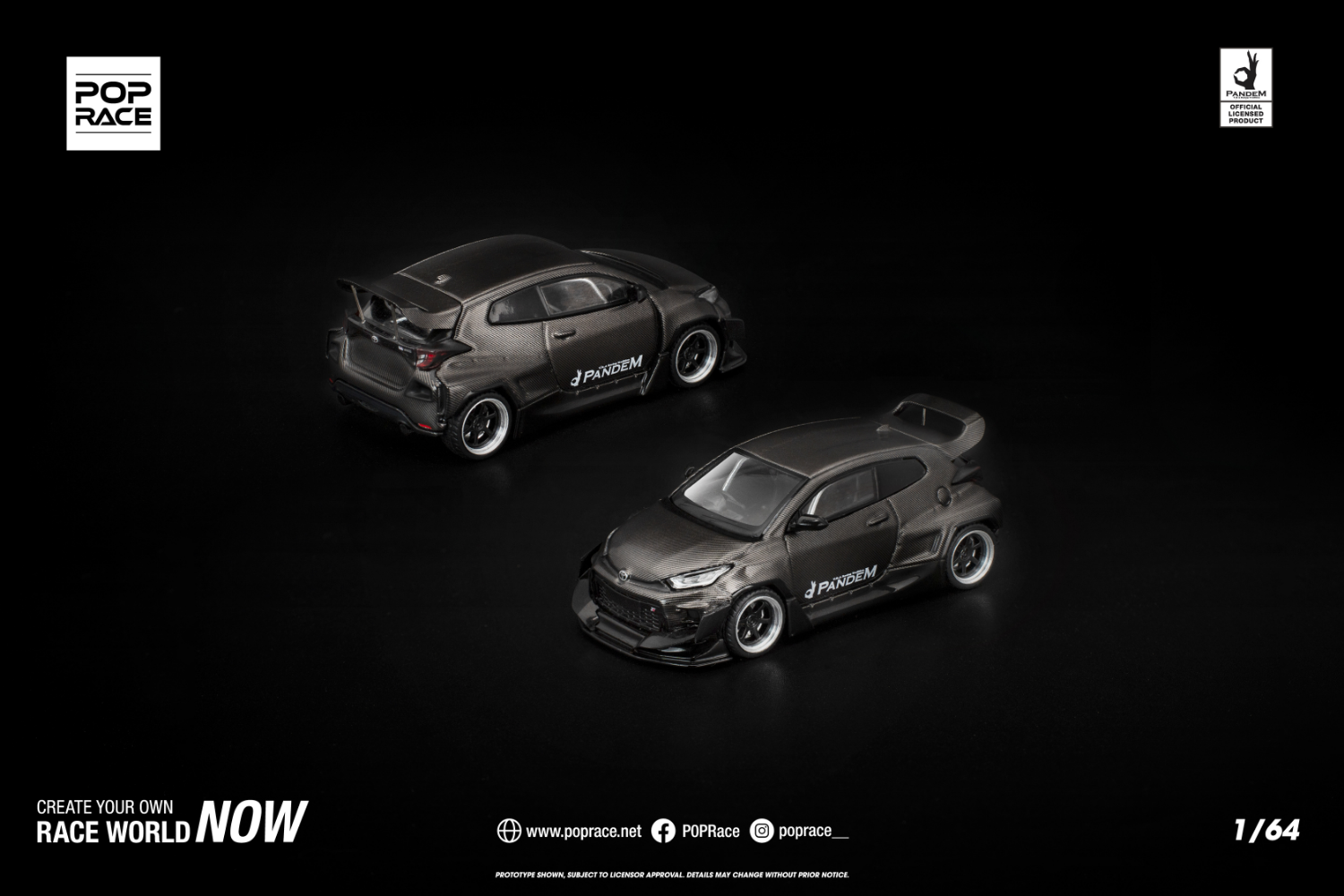 [POP RACE] 1:64 Pandem GR Yaris Carbon Edition