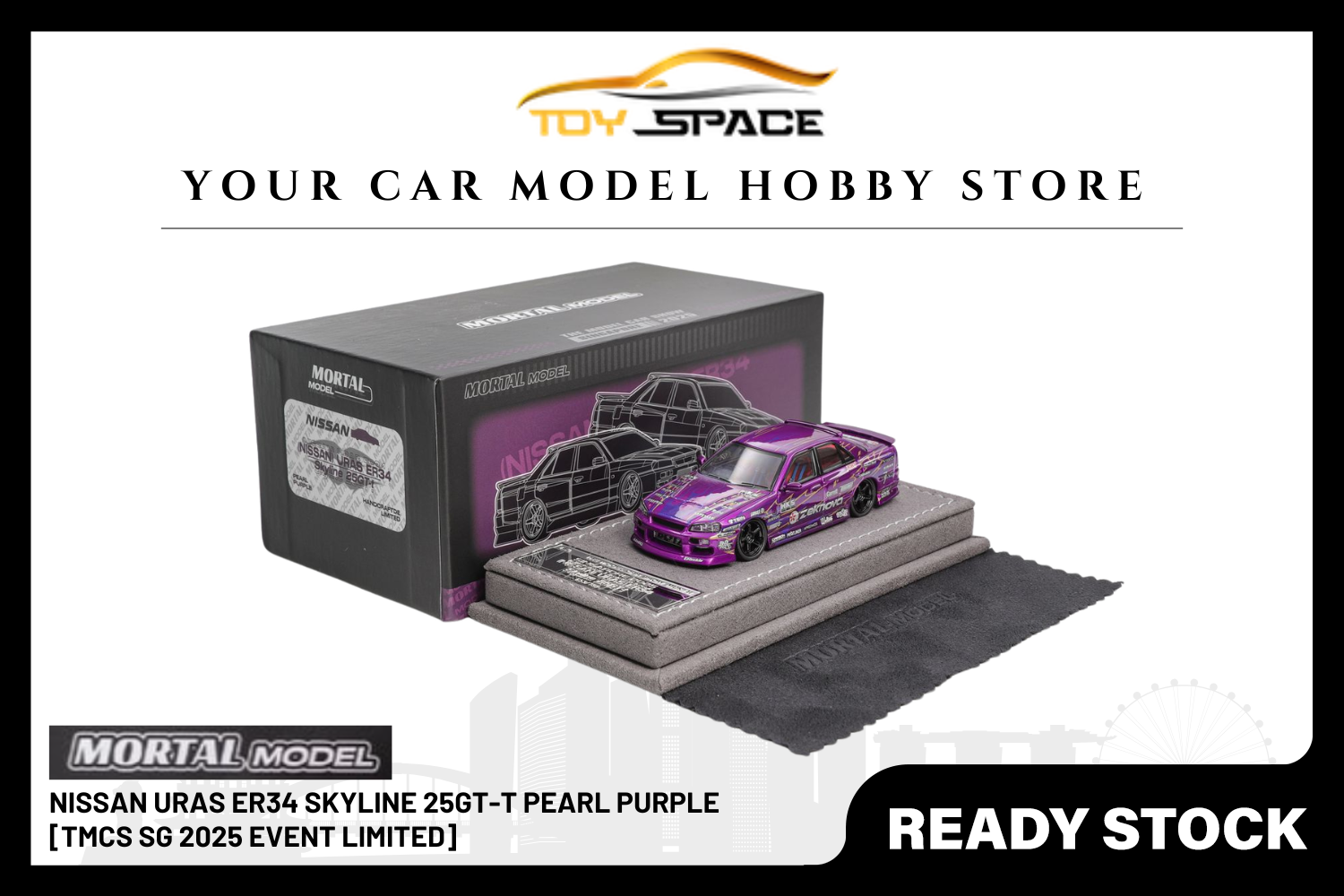 [MORTAL] 1:64 Nissan Uras ER34 Skyline 25GT-T Pearl Purple [TMCS SG 2025 Event Limited]