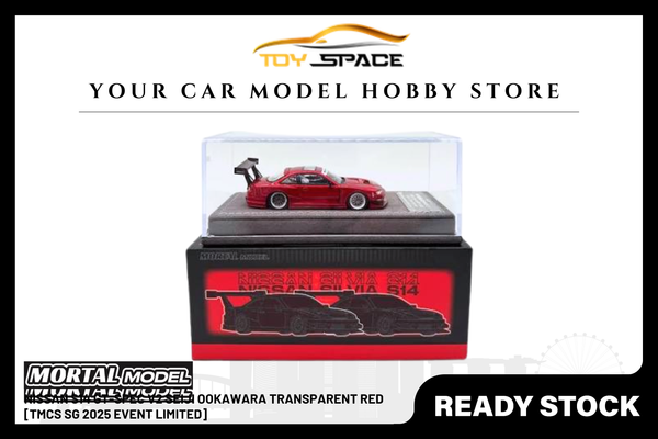 [MORTAL] 1:64 Nissan S14 GT-SPEC V2 Seiji Ookawara Transparent Red [TMCS SG 2025 Event Limited]