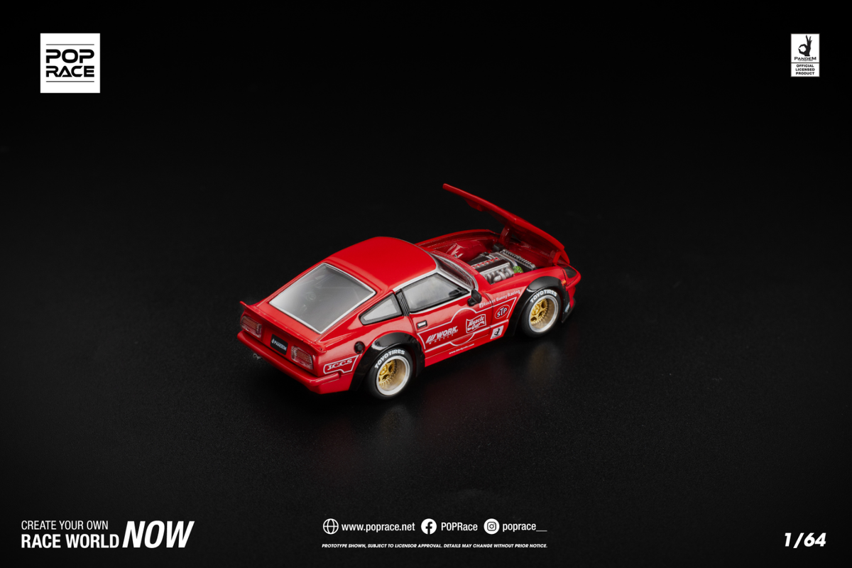 [POP RACE] 1:64 Pandem 280ZX Red - Toy Space Diecast Online Store Singapore