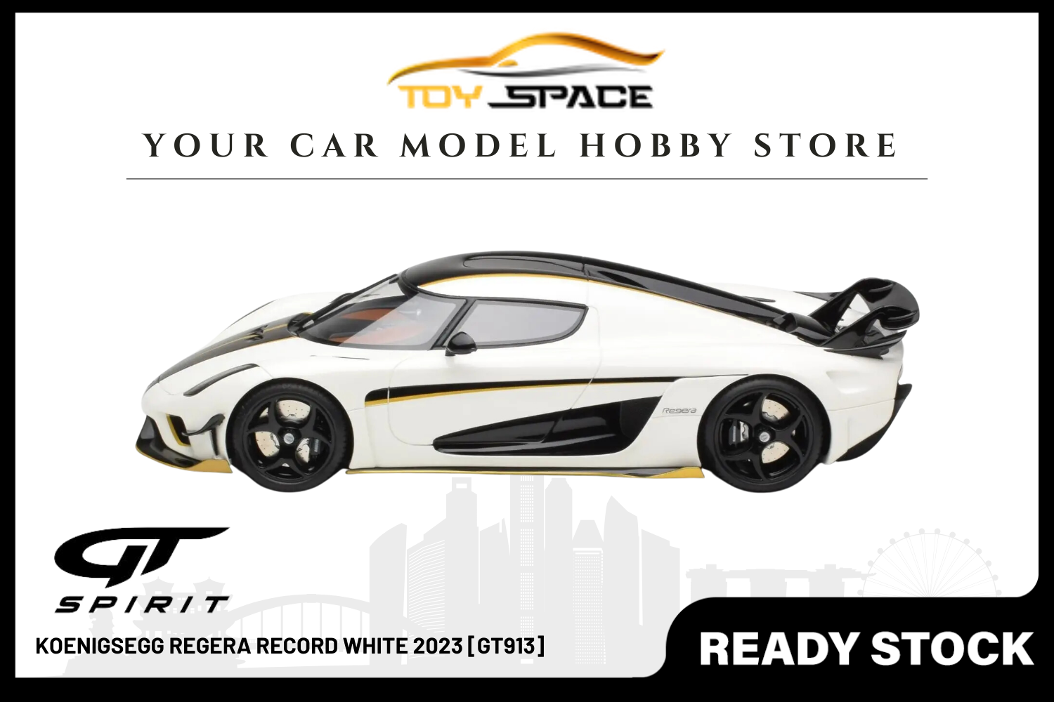 [GT SPIRIT] 1/18 Koenigsegg Regera Record White 2023 [GT913]