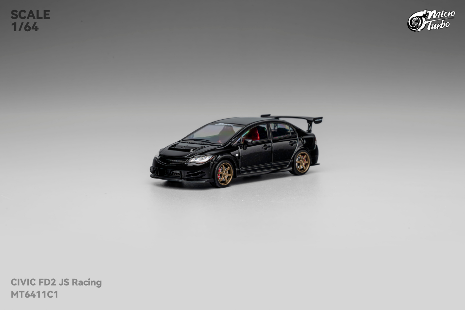 [MICRO TURBO] 1:64 Custom FD2 J’S Racing Metallic Black