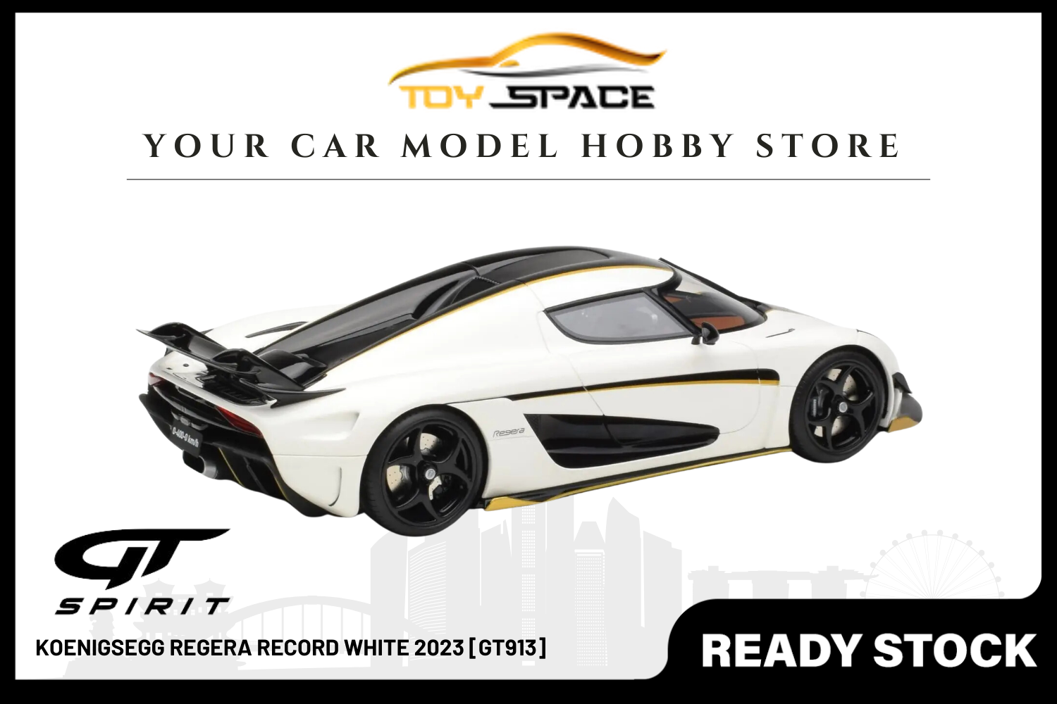 [GT SPIRIT] 1/18 Koenigsegg Regera Record White 2023 [GT913]