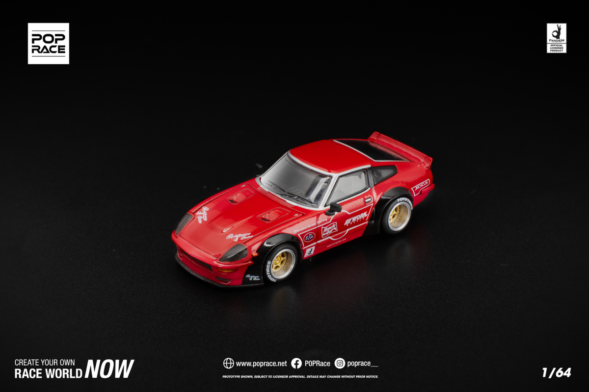 [POP RACE] 1:64 Pandem 280ZX Red - Toy Space Diecast Online Store Singapore