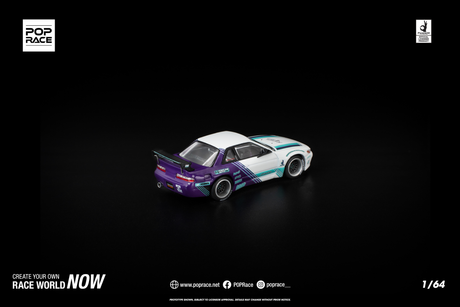 [POP RACE] 1:64 Pandem S13 White Purple - Toy Space Diecast Online Store Singapore
