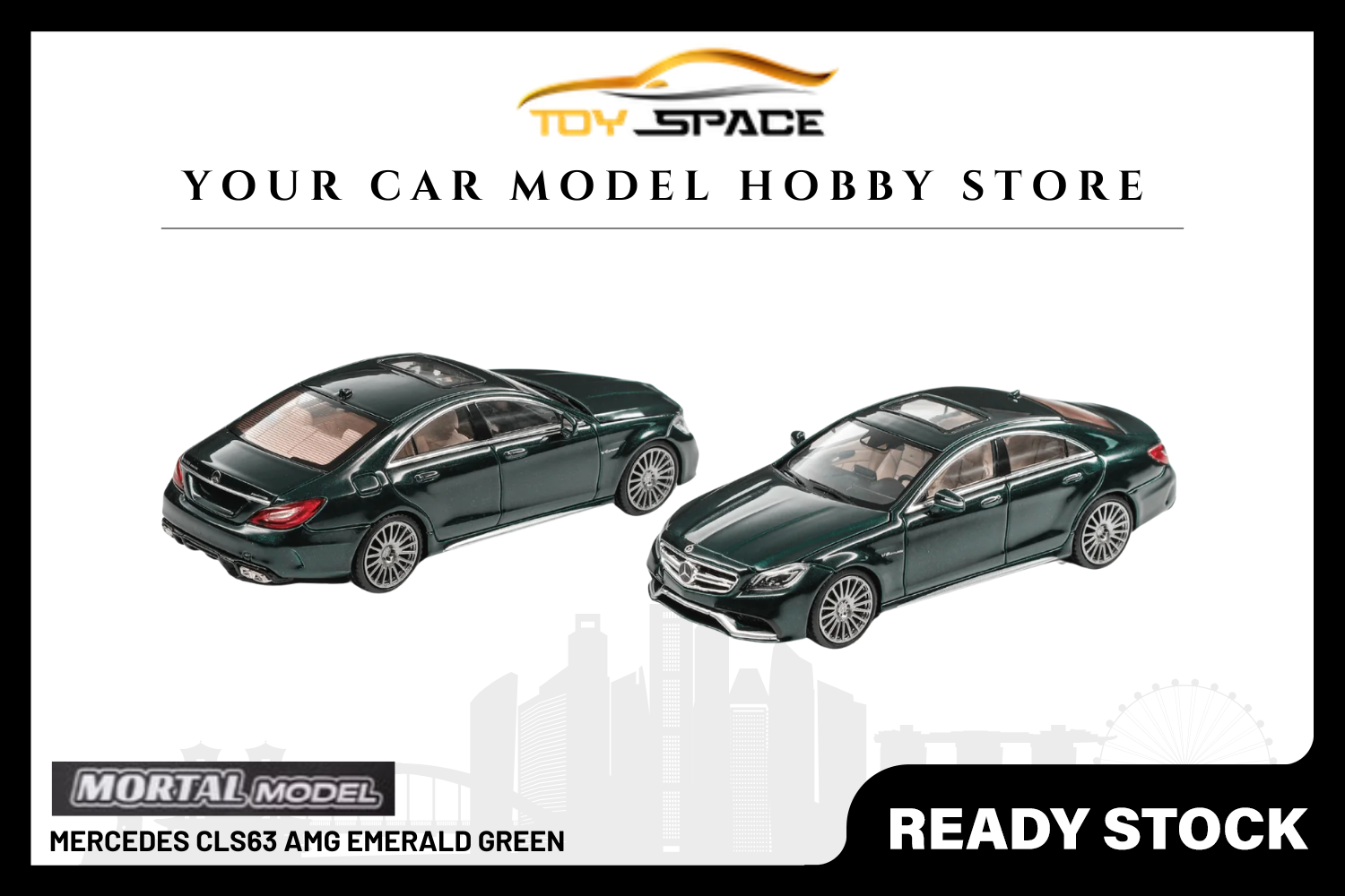 [MORTAL] 1:64 Mercedes CLS63 AMG Emerald Green - Toy Space Diecast Online Store Singapore