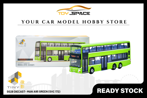 [TINY] SG28 Diecast- MAN A95 Green (Svc 172)