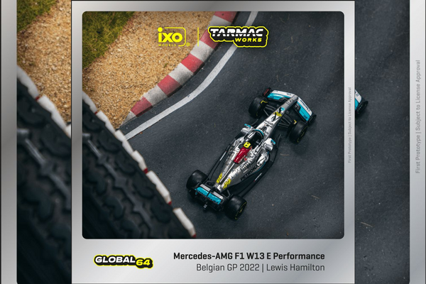 Tarmac Works 1/64 Mercedes-AMG F1 W13 E Performance Belgian Grand Prix 2022 Lewis Hamilton - GLOBAL64