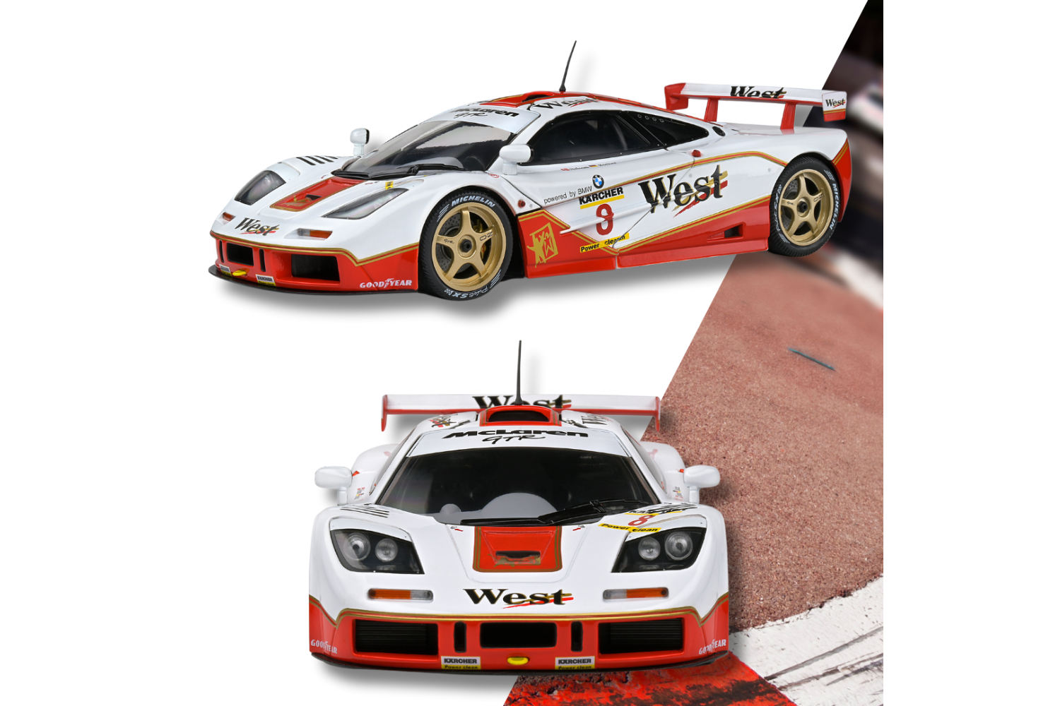 [SOLIDO] 1/18 McLaren F1 GTR Short Tail White #8 Price/Bascher BPR GT 1995