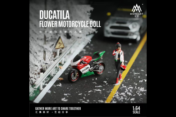 MoreArt 1/64 Ducatila Flower Motorcycle Doll