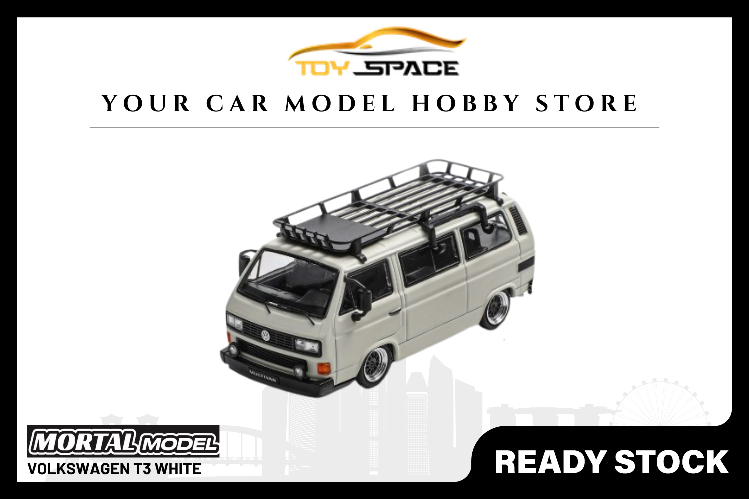 [MORTAL] 1:64 Volkswagen T3 White - Toy Space Diecast Online Store Singapore