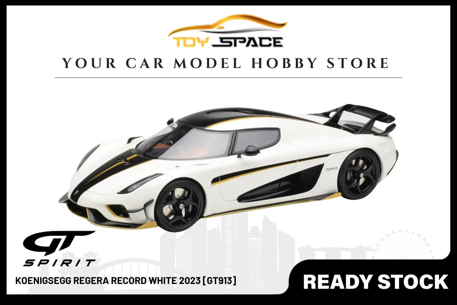 [GT SPIRIT] 1/18 Koenigsegg Regera Record White 2023 [GT913]