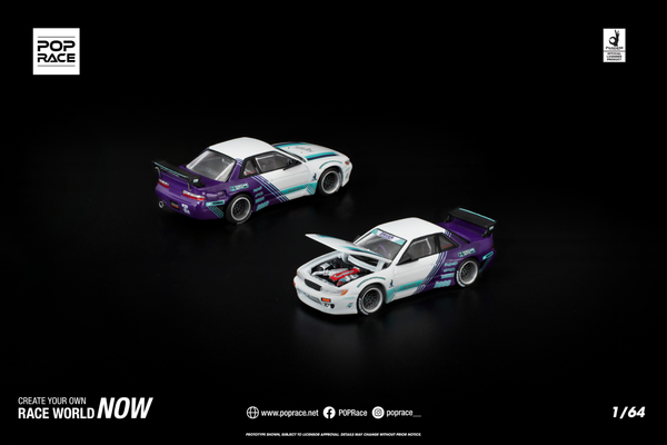 [POP RACE] 1:64 Pandem S13 White Purple
