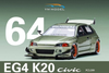 [YM MODEL] 1/64 Pandem Honda Civic EG4 K20 [Limited 399 pcs]