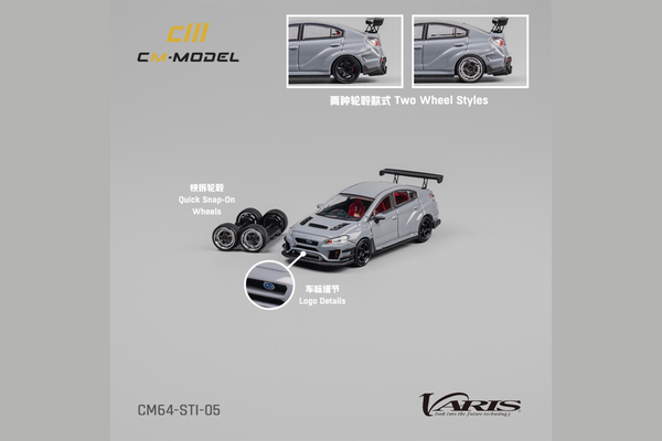 [CM MODEL] 1/64 Subaru STI Varis Widebody 1.0 Gray