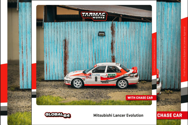 [TARMAC WORKS] 1/64 Mitsubishi Lancer Evolution Rallye Monte-Carlo 1993 K. Eriksson / S. Parmander - GLOBAL64