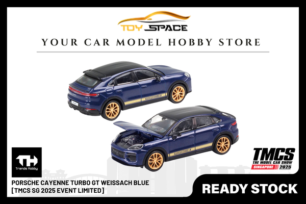 [TRENDS HOBBY] 1:64 Porsche Cayenne Turbo GT Weissach Blue [TMCS SG 2025 Event Limited]