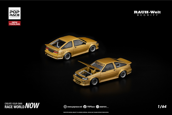 [POP RACE] 1:64 RWB AE86 Gold