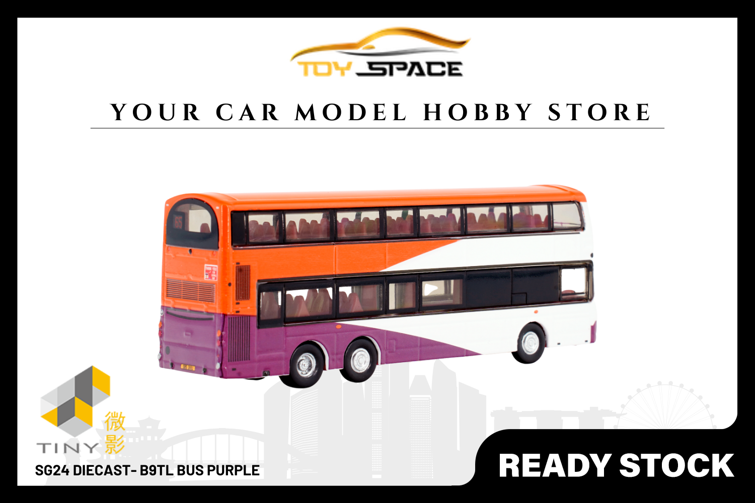 [TINY] SG24 Diecast- Volvo B9TL Bus Purple
