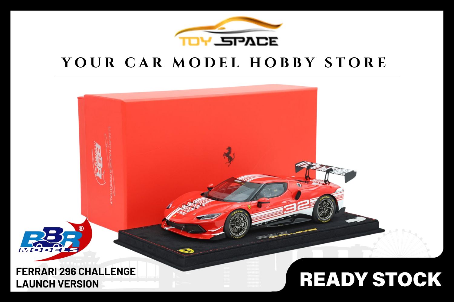 [BBR MODELS] 1/18 Ferrari 296 Challenge Launch Version