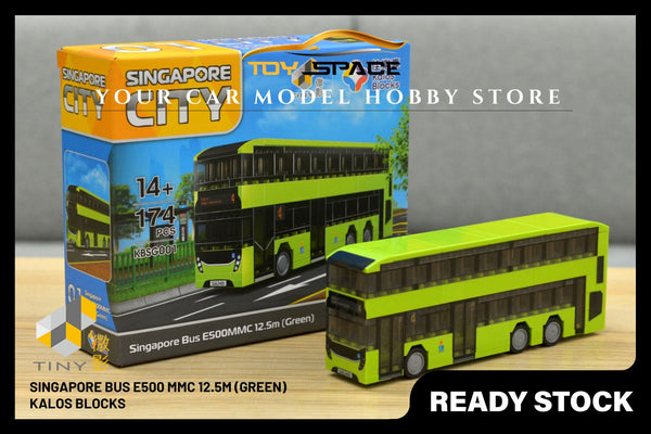 [TINY] Singapore Bus E500MMC 12.5m (Green) Kalos Blocks