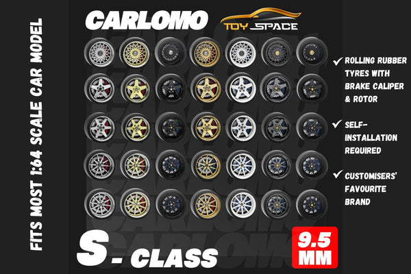 [CARLOMO] 1/64 Alloy Wheels with Brake Calipers