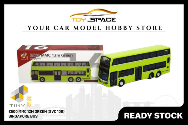 [TINY] SG16 Diecast - E500 MMC Bus Green (SVC 106) Singapore Bus