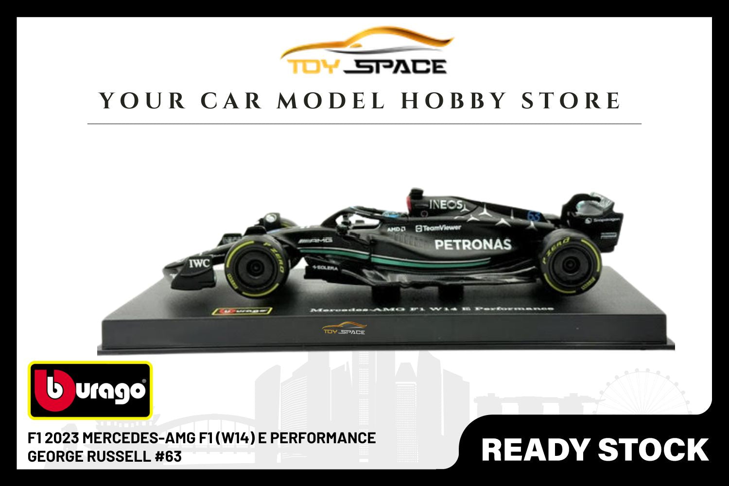 Bburago 1:43 Mercedes-AMG F1 (W14) E Performance #63 George Russell