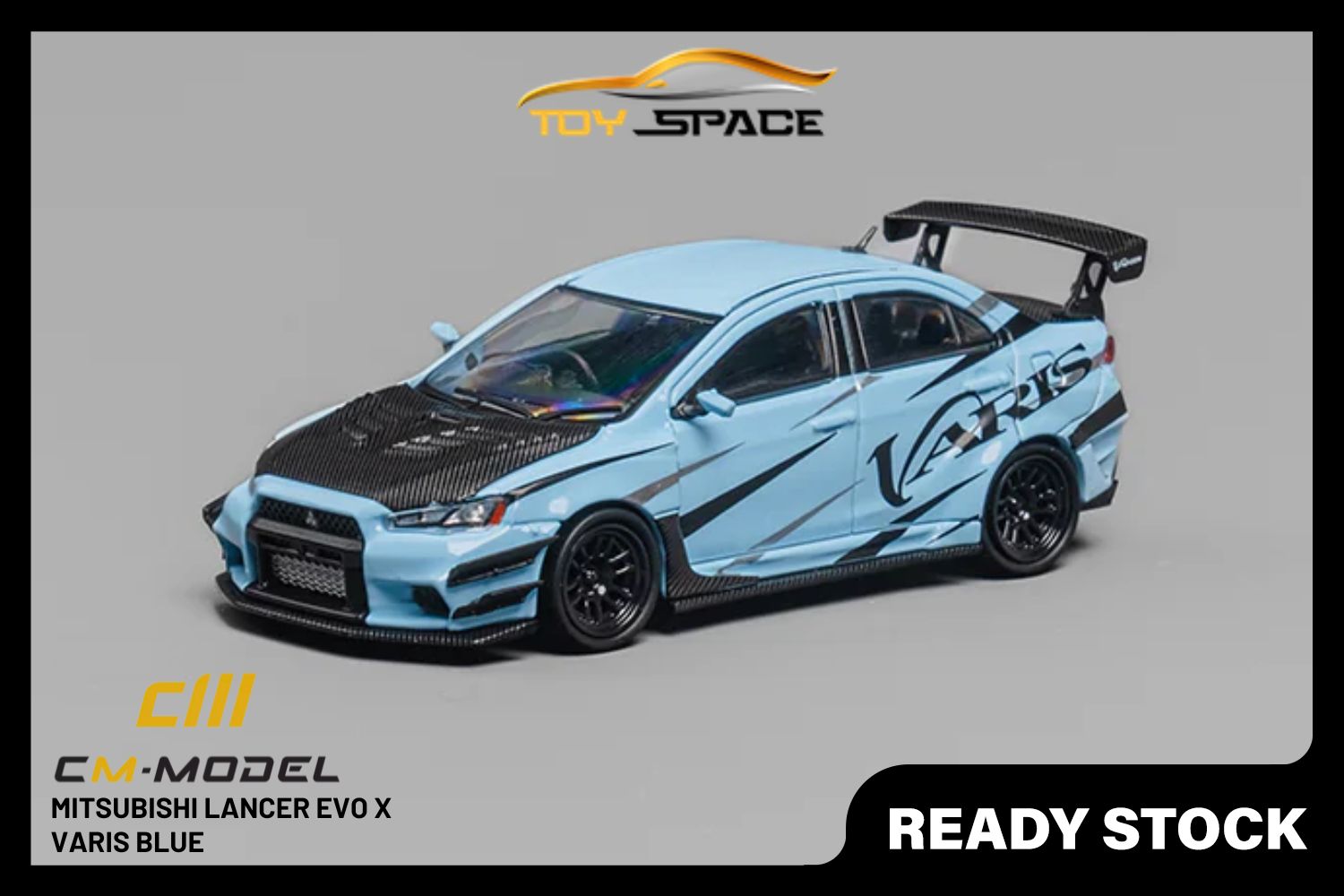 [CM MODEL] 1/64 Mitsubishi Lancer Evo X Varis Blue