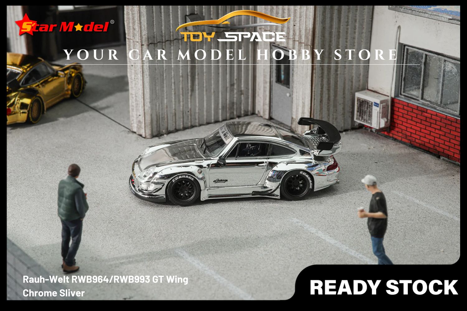 [STAR MODEL] 1/64 Rauh-Welt RWB964/RWB993 GT Wing Chrome Edition