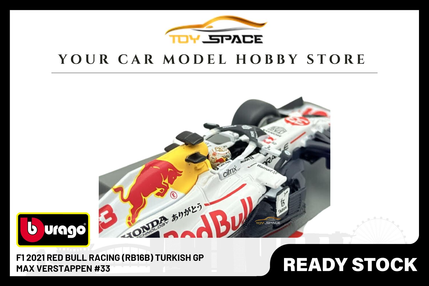 Bburago 1:43 Red Bull F1 (RB16B) Turkish Special Livery (2021) Max Verstappen #33