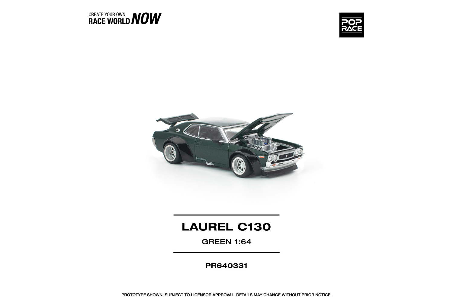 [POP RACE] 1:64 Laurel C130 Green