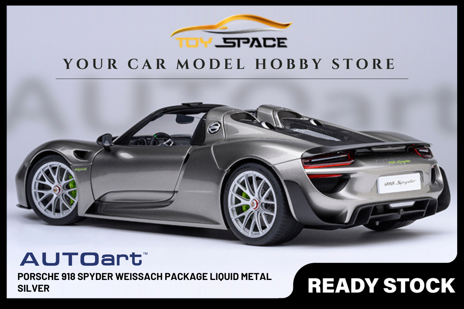 [AUTOART] 1:18 Porsche 918 Spyder Weissach Package Liquid Metal Silver