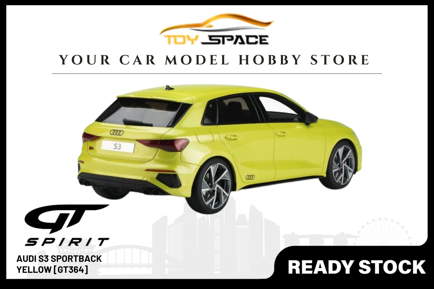 [GT SPIRIT] 1/18 Audi S3 Sportback Yellow 2020 [GT364]