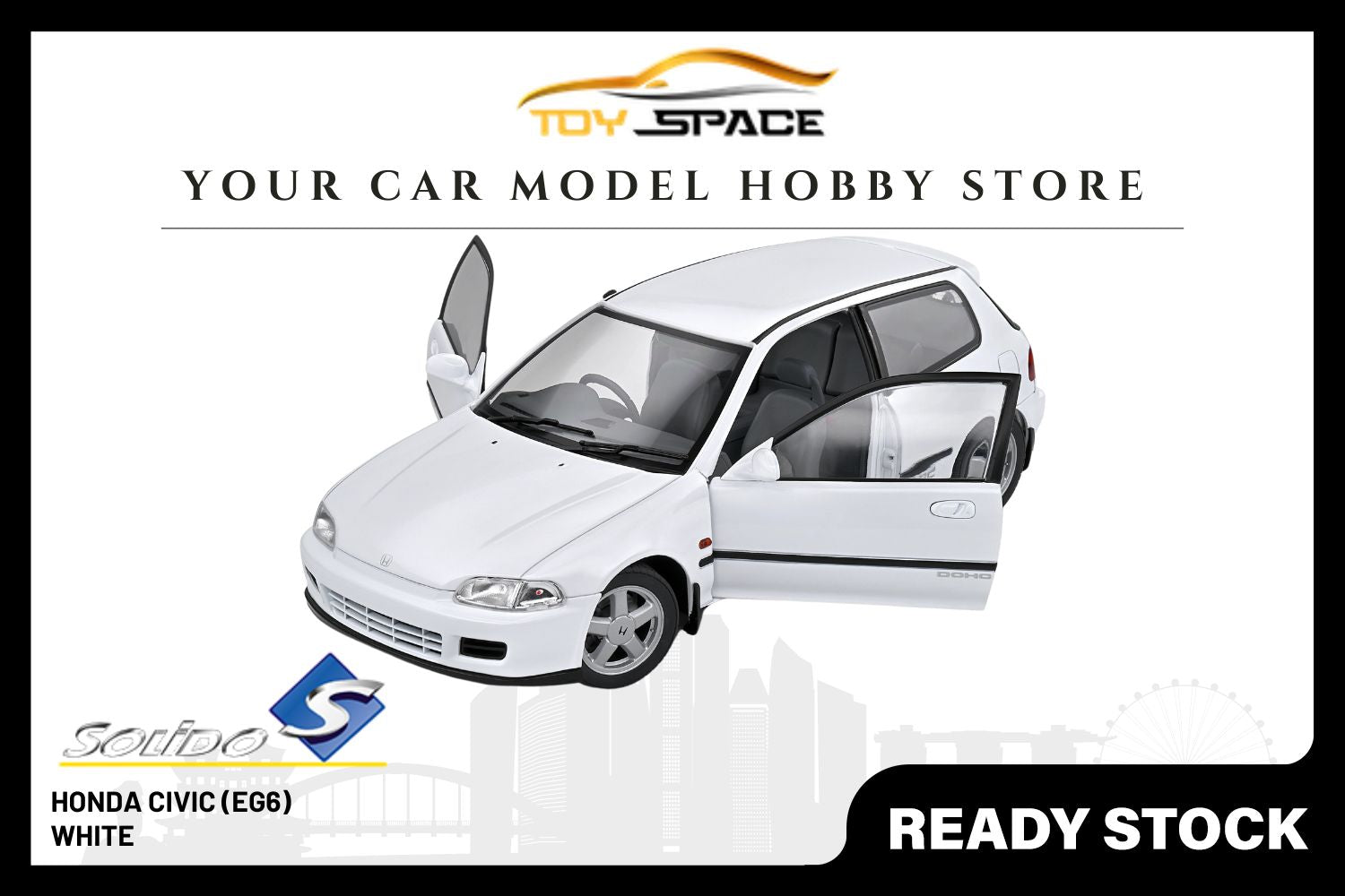 [SOLIDO] 1/18 Honda Civic (EG6) White 1991