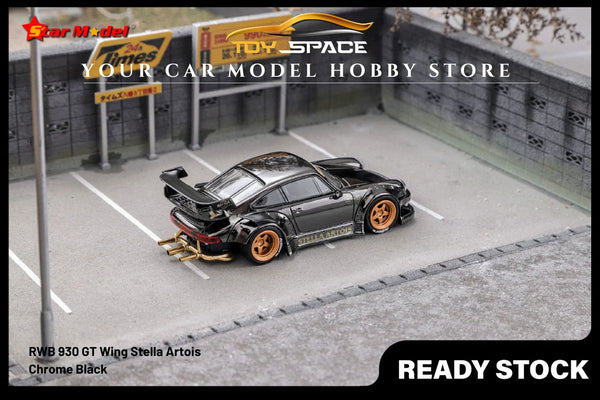 [STAR MODEL] 1/64 RWB 930 GT Wing Stella Artois Chrome Black