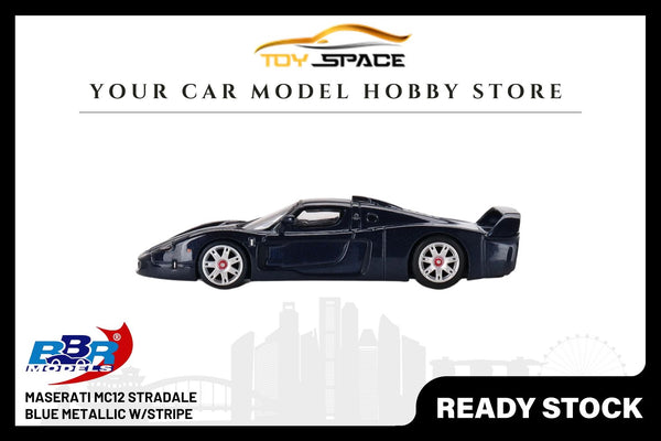 [BBR MODELS] 1/64 Maserati MC12 Stradale Blue Metallic w/ Stripe