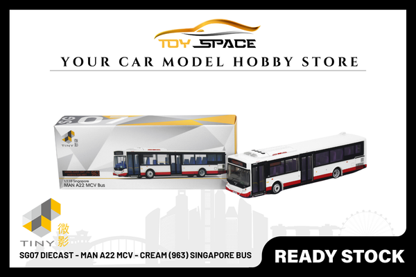 [TINY] SG07 Diecast - MAN A22 MCV - Cream (963) Singapore Bus