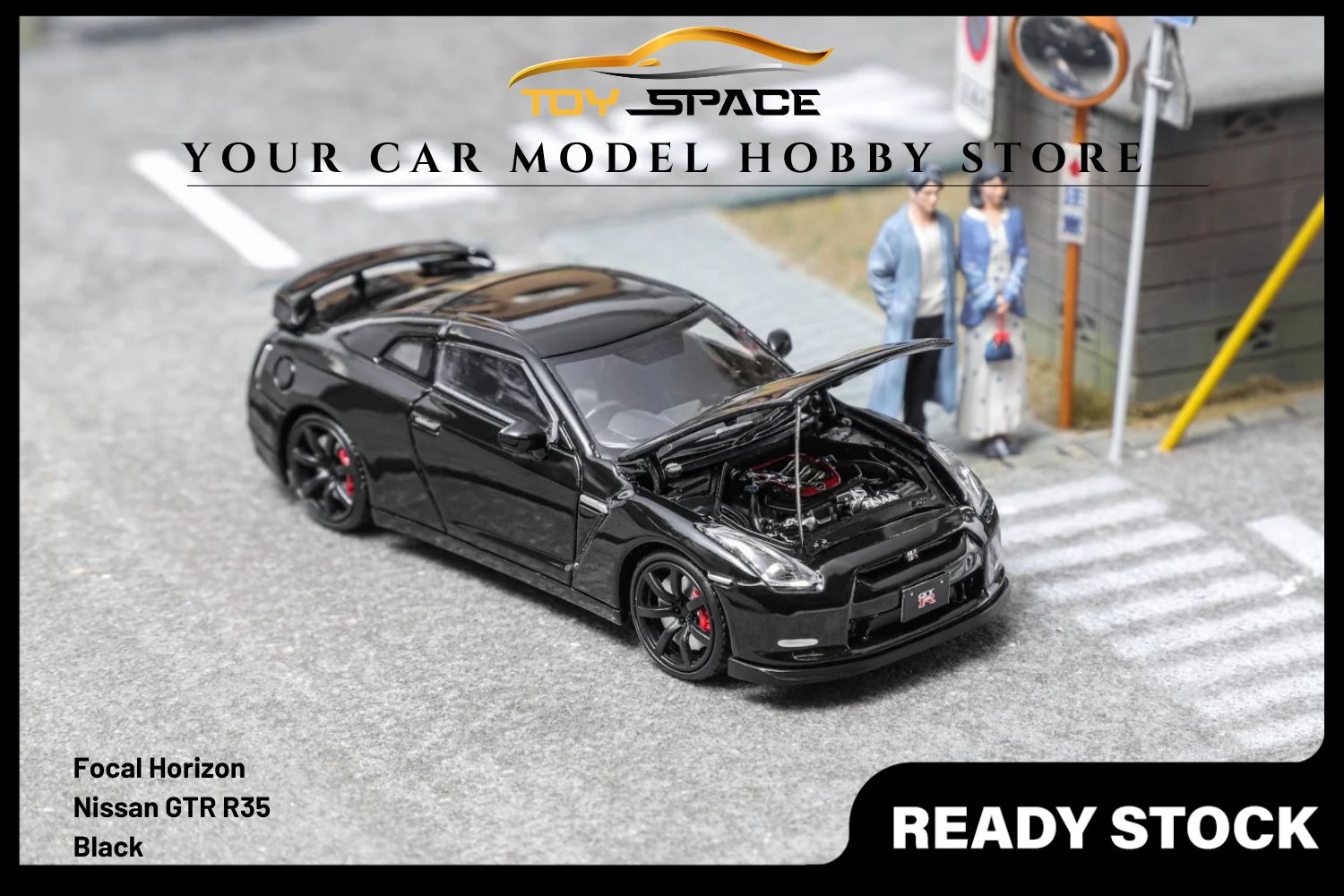 [FOCAL HORIZON] 1/64 Skyline GTR R35 Black