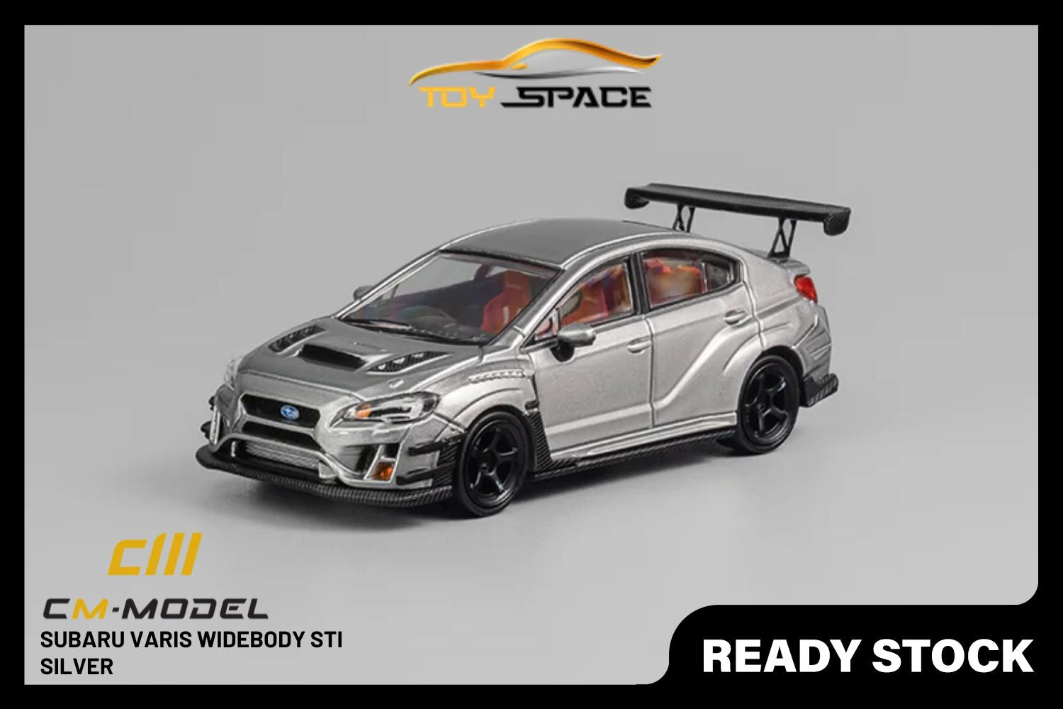 [CM MODEL] 1/64 Subaru Varis Widebody STI Silver