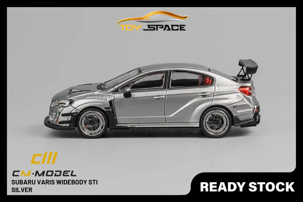 [CM MODEL] 1/64 Subaru Varis Widebody STI Silver