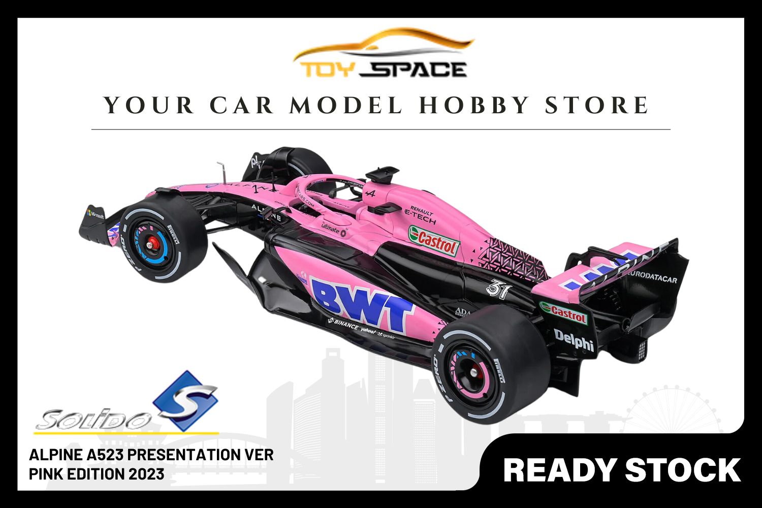 [SOLIDO] 1/18 Alpine A523 Presentation Ver. - Pink Edition 2023