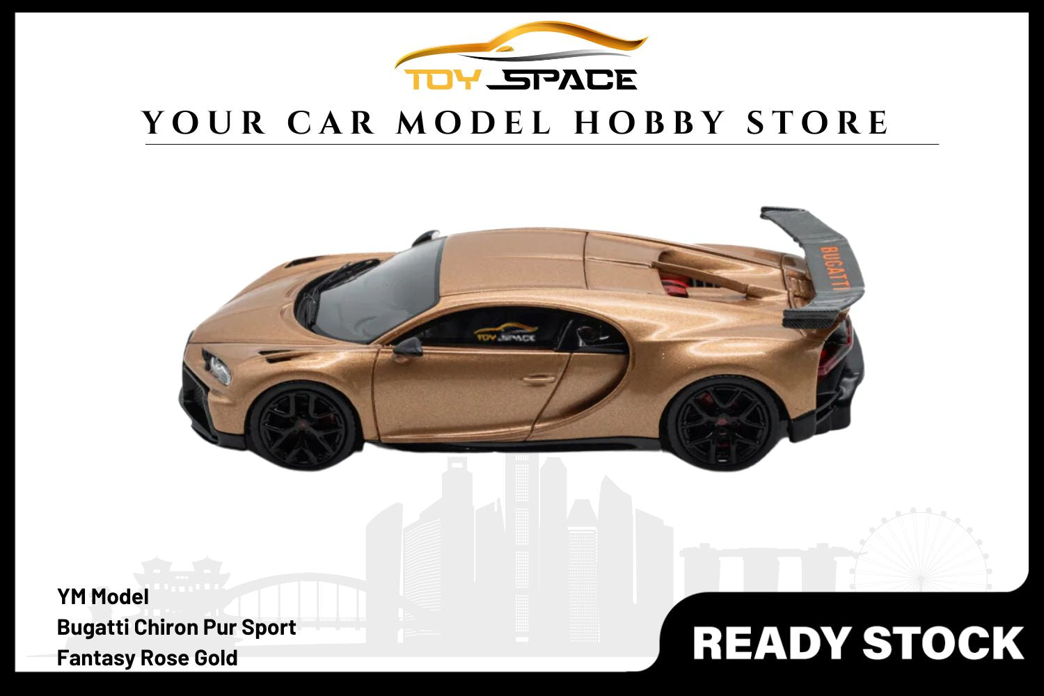 [YM MODEL] 1/64 Chiron Pur Sport - Fantasy Rose Gold [Limited 299 pcs]