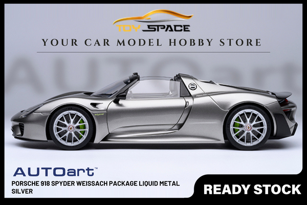 [AUTOART] 1:18 Porsche 918 Spyder Weissach Package Liquid Metal Silver