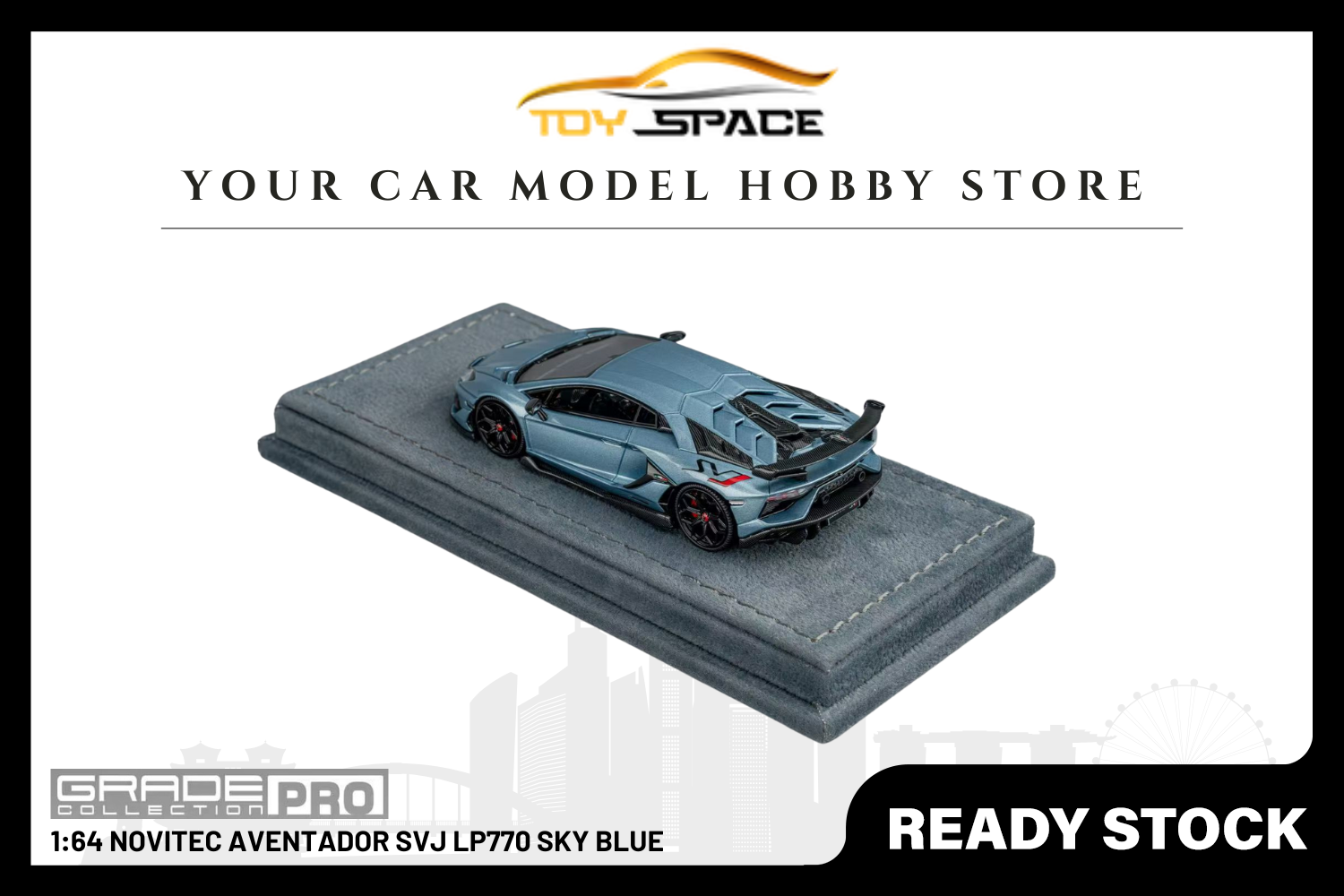 [GRADE PRO] 1:64 Novitec Aventador SVJ LP770 Sky Blue