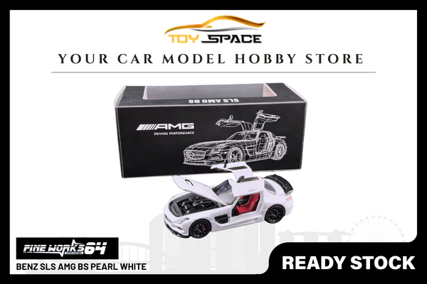[FINE WORKS64] 1:64 Benz SLS AMG BS Pearl White