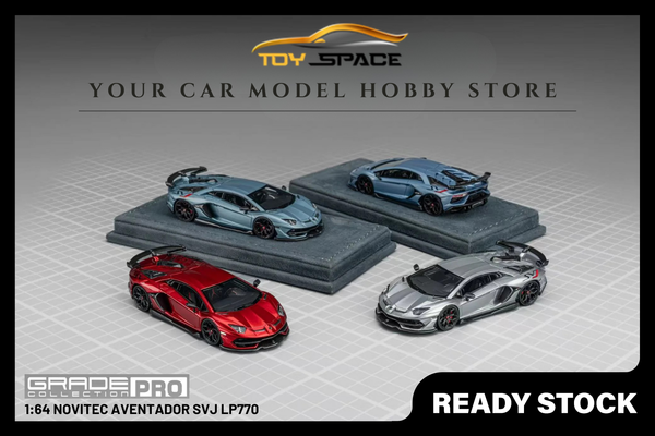 [GRADE PRO] 1:64 Novitec Aventador SVJ LP770 Bright Silver