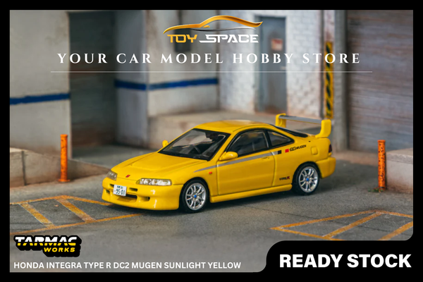 [TARMAC WORKS] 1:64 Honda Integra Type R DC2 Mugen Sunlight Yellow - GLOBAL64