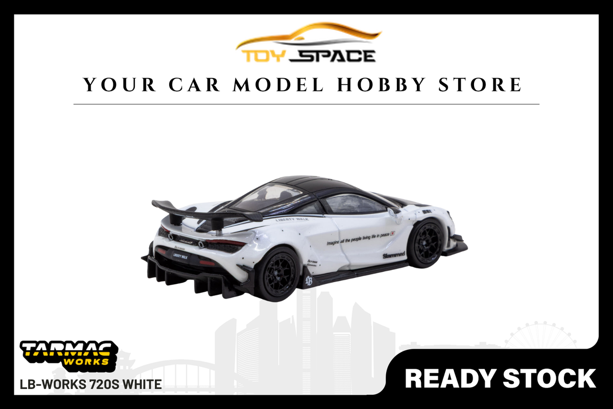 [TARMAC WORKS] 1:64 LB-Works 720S White - Toy Space Diecast Online Store Singapore