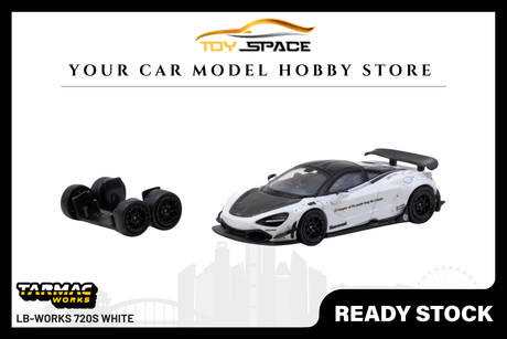 [TARMAC WORKS] 1:64 LB-Works 720S White - Toy Space Diecast Online Store Singapore